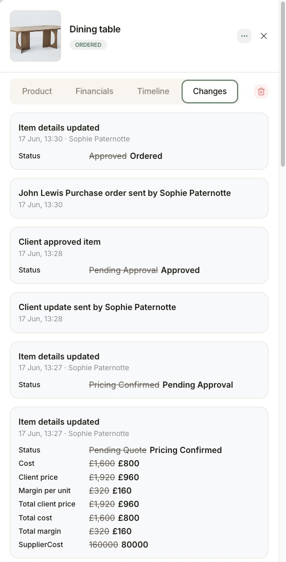 Atelix — audit trail