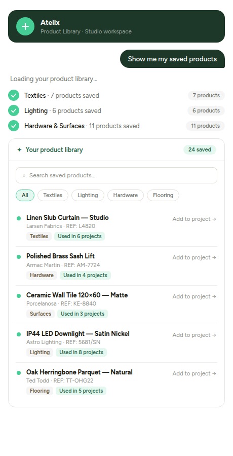 Atelix — connected tools